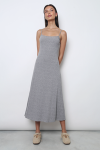 Frolick Strappy Midi Dress Heather Grey