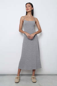 Frolick Strappy Midi Dress Heather Grey