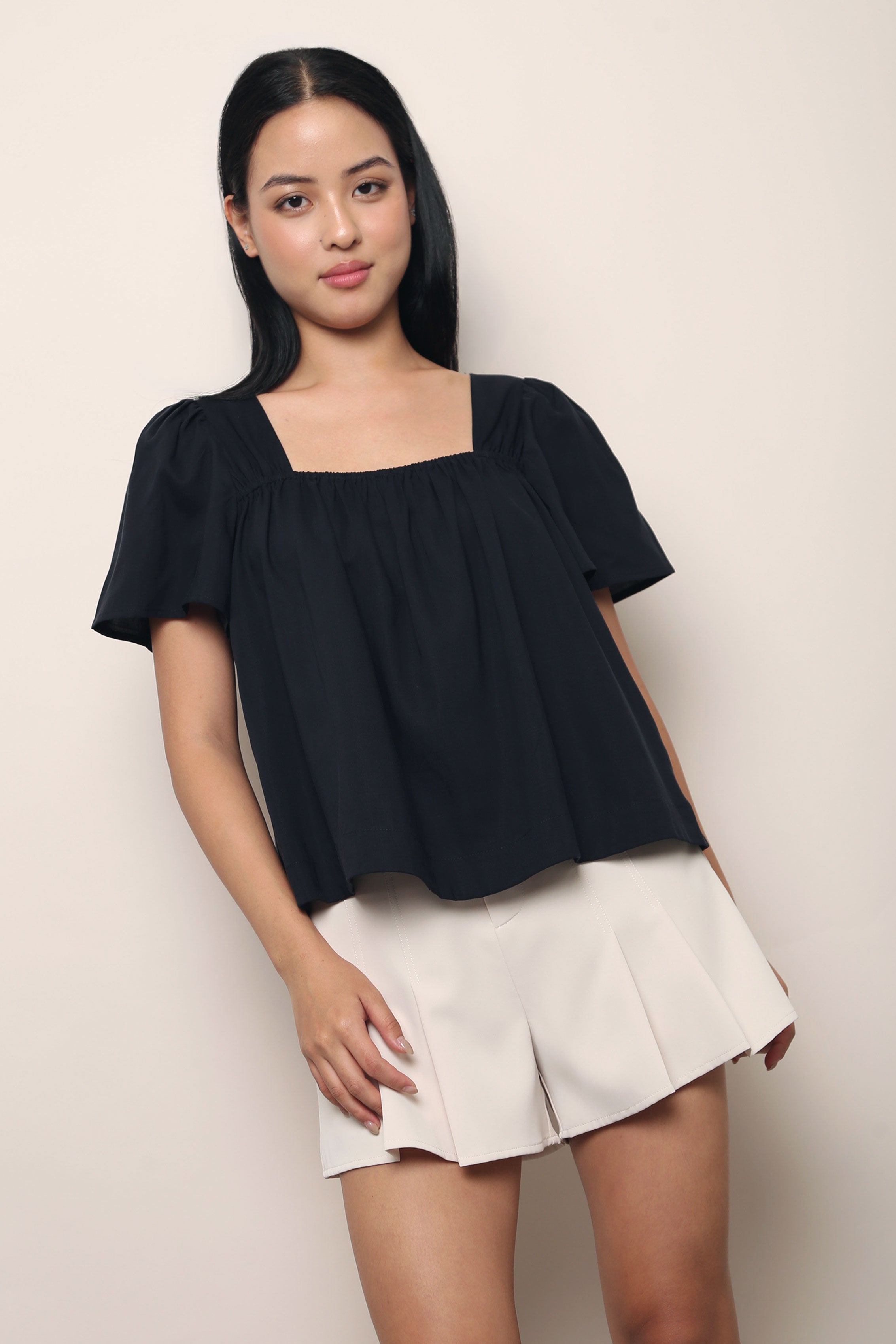 Galerie Ruche Flutter Top Navy (Restock III)