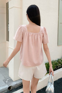 Galerie Ruche Flutter Top Blush Pink (Backorder III)
