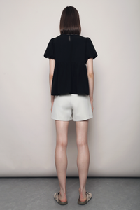 Gathered Grace Blouse Black