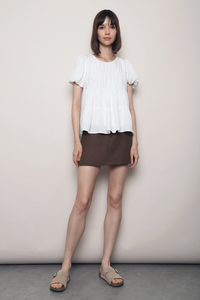 Gathered Grace Blouse White