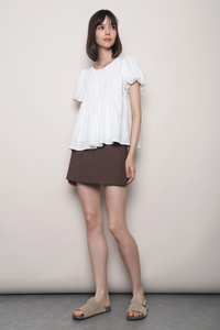 Gathered Grace Blouse White
