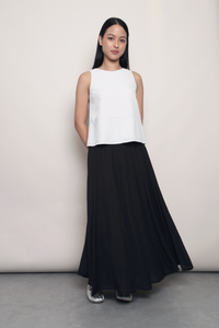 Good Form Panelled Sleeveless Blouse White