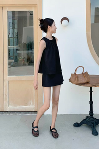 Graceous Ruffles Blouse Black