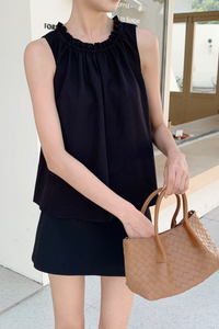 Graceous Ruffles Blouse Black