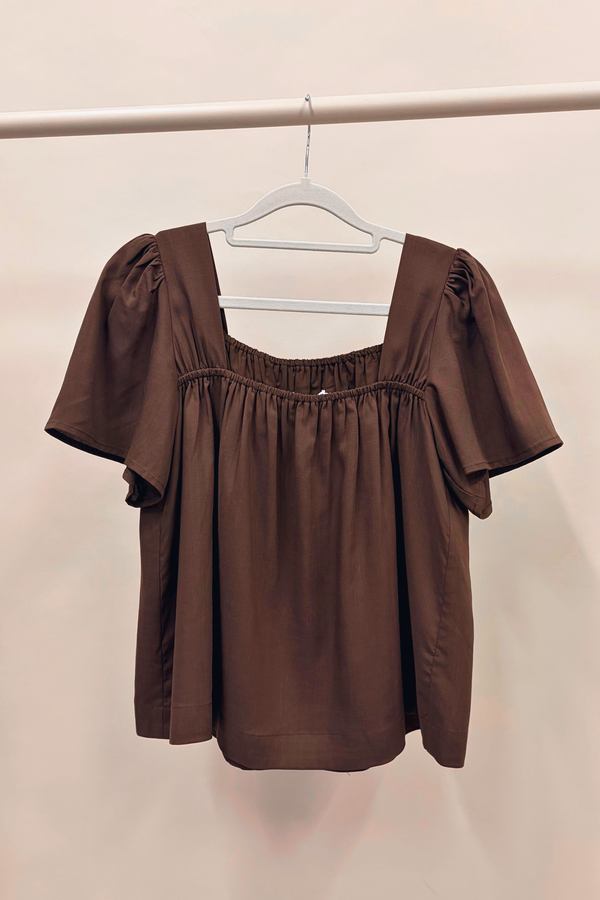 Galerie Ruche Flutter Top Brown