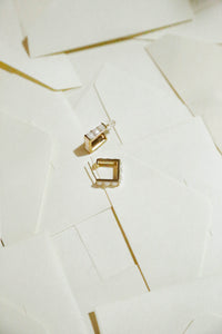 Quartz Boxy Earrings