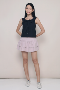 Hansel Pleated Sleeveless Blouse Navy