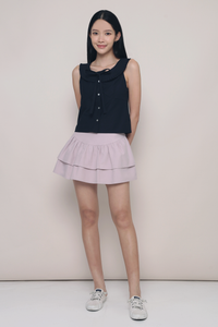 Hansel Pleated Sleeveless Blouse Navy