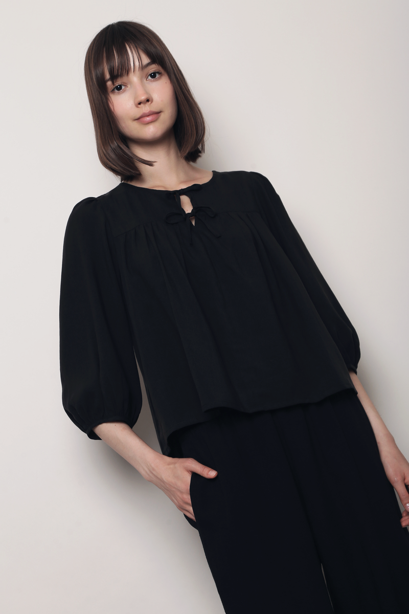 Heather Hill Shift Blouse Black