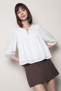 Heather Hill Shift Blouse White