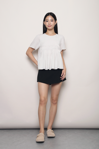 Horizon Pintuck Blouse Oat Grey