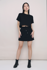 Hot Shot 2-Piece Sweater Skirt Set Black (Backorder)