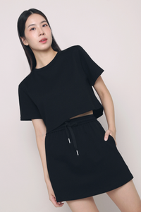 Hot Shot 2-Piece Sweater Skirt Set Black (Backorder)