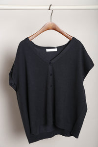 Morning Mist Button Down Knit Navy