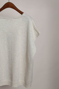Morning Mist Button Down Knit Heather Cream