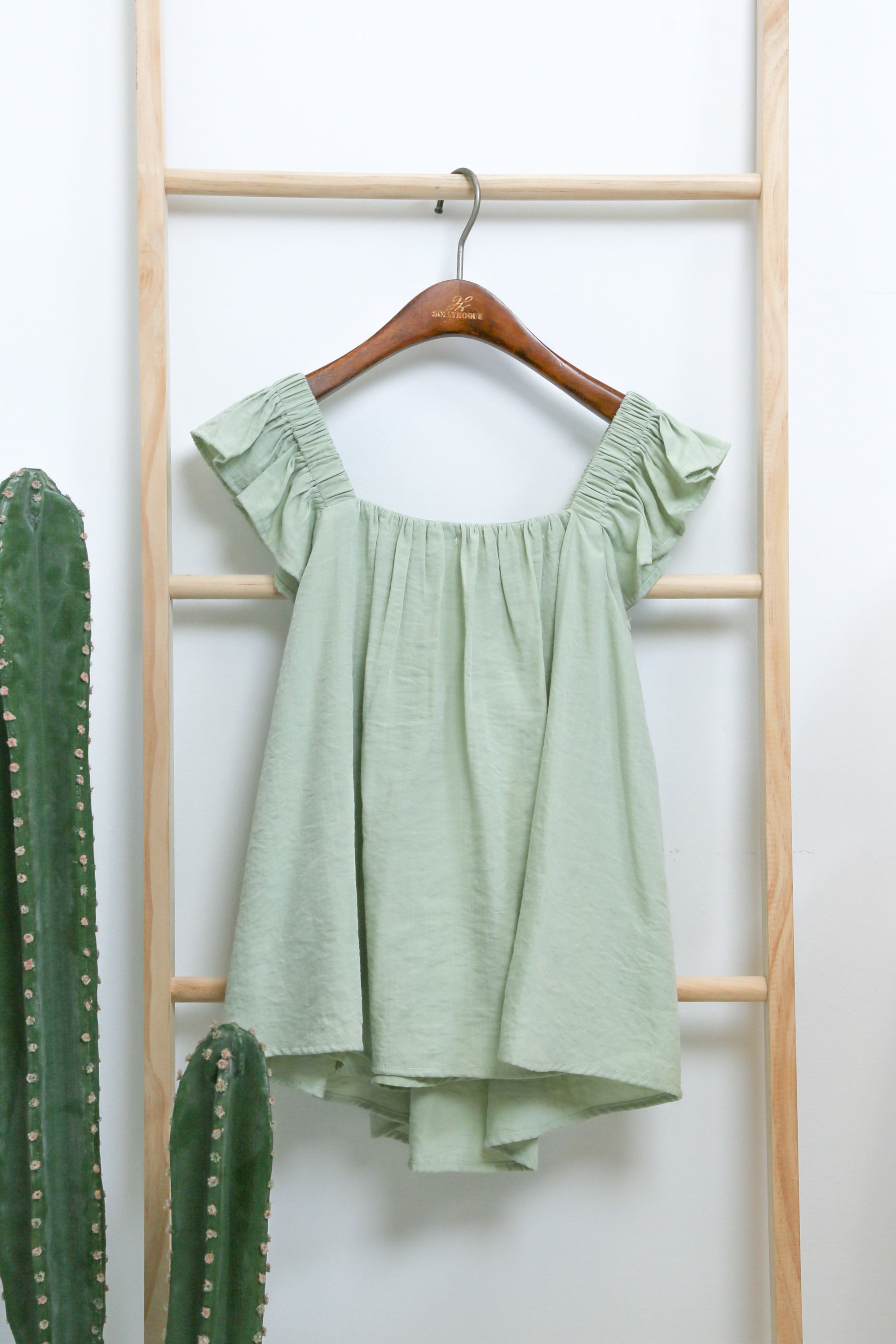 Sweet Pea Flutter Top Sage