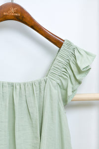 Sweet Pea Flutter Top Sage