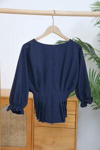 Kyoto Waist Blouse Navy