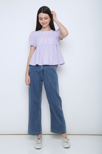 Iva Ruffles Tier Blouse Periwinkle
