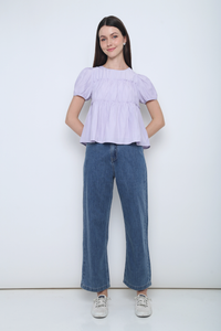Iva Ruffles Tier Blouse Periwinkle