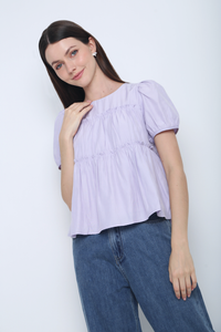 Iva Ruffles Tier Blouse Periwinkle
