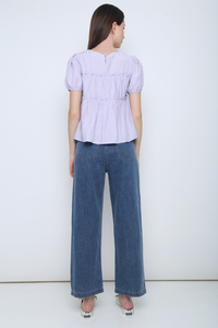 Iva Ruffles Tier Blouse Periwinkle