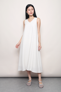 Juniper V Neck Midaxi Dress White