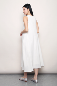 Juniper V Neck Midaxi Dress White