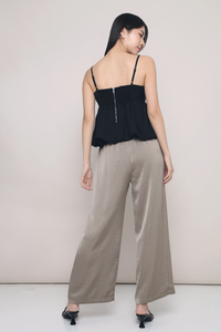 Kara Strappy Bubble Top Black