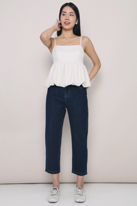 Kara Strappy Bubble Top Ivory
