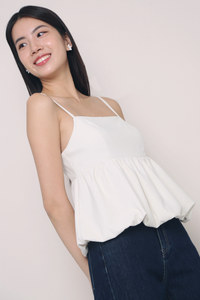 Kara Strappy Bubble Top Ivory