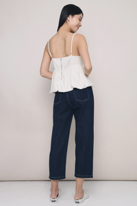 Kara Strappy Bubble Top Ivory