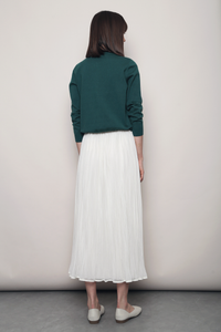 Kensington Crew Neck Knit Cardigan Spring Green