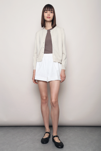 Kensington Crew Neck Knit Cardigan Cream