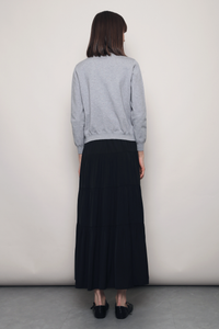 Kensington Crew Neck Knit Cardigan Grey