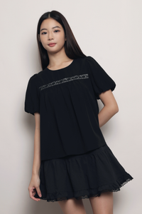 Lace Is More Blouse Black
