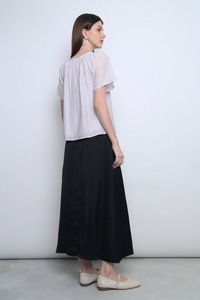 Breezette Smocked Neckline Blouse Periwinkle