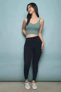 Leslle Long Bra Top Sage