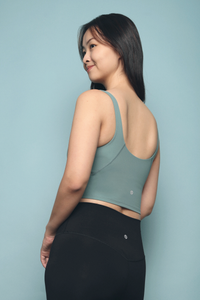 Leslle Long Bra Top Sage