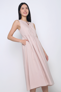 Freesia Pintuck Midaxi Dress Blush