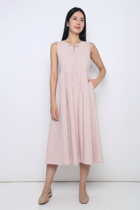 Freesia Pintuck Midaxi Dress Blush