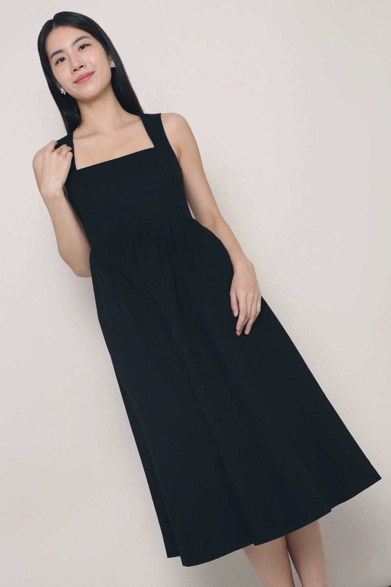 Lindy Sleeveless Midaxi Dress Black