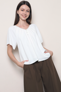 Loop Muse Flutter Blouse White