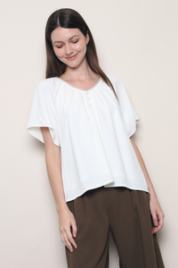 Loop Muse Flutter Blouse White