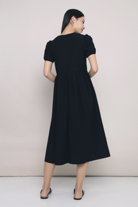 Love Bow Midaxi Dress Black