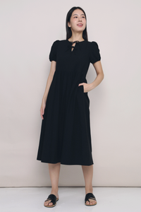 Love Bow Midaxi Dress Black