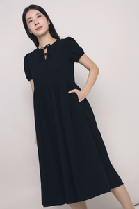 Love Bow Midaxi Dress Black