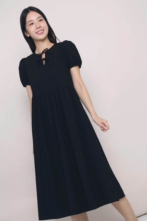 Love Bow Midaxi Dress Black